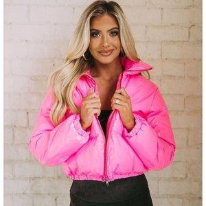 Hot Pink Puffer Jacket